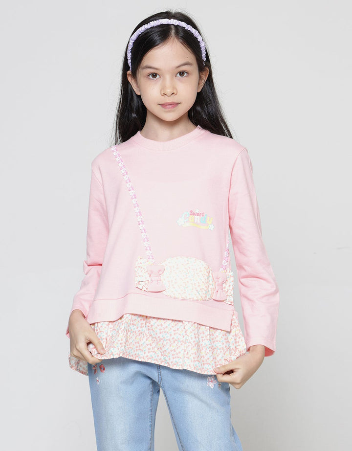Aero Candy Ribbon Long T-shirt for Girls