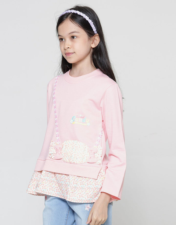 Aero Candy Ribbon Long T-shirt for Girls