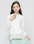 Aero Cat Print Combi Girls T-Shirt