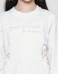 Aero Cat Print Combi Girls T-Shirt