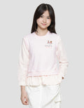Aero Woven Cat Embroidery Glasses Sweater Girls