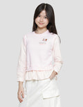 Aero Woven Cat Embroidery Glasses Sweater Girls