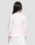 Aero Woven Cat Embroidery Glasses Sweater Girls