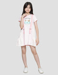 Aero Glasses Embro Midi Dress for Girls