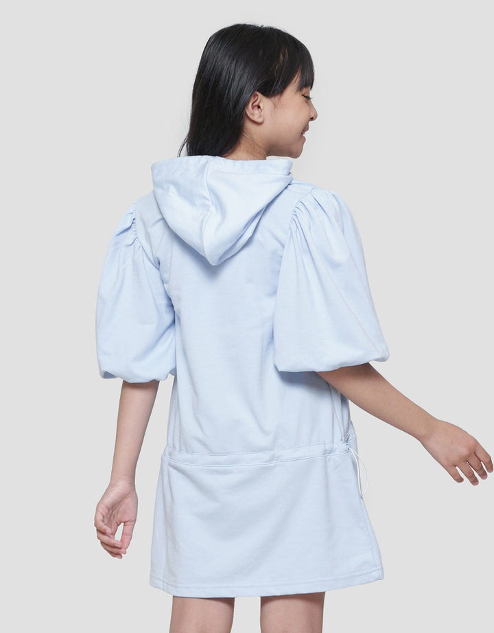Aero Hoody Cat Pocket Midi Dress Long Sleeve Girls
