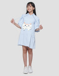 Aero Hoody Cat Pocket Midi Dress Long Sleeve Girls