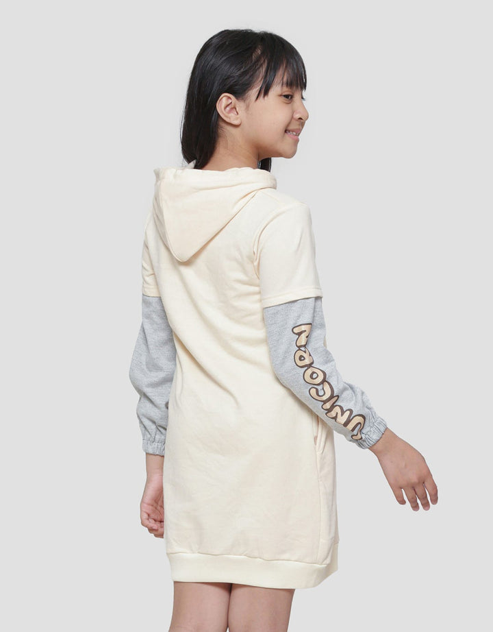 Aero Hoody Magic Unicorn Midi Dress Long Sleeve Girls