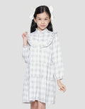 Aero Big Collar Checked Midi Dress Anak Perempuan