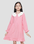 Aero Lace Collar Midi Dress for Girls