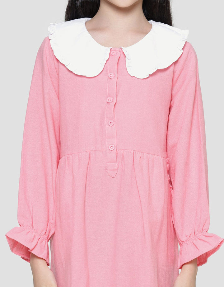 Aero Lace Collar Midi Dress Anak Perempuan