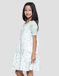 Aero Woven Overall Print Kotak Midi Dress for Girls