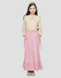 Aero Rok Maxi Panjang Woven Geber Susun Anak Perempuan