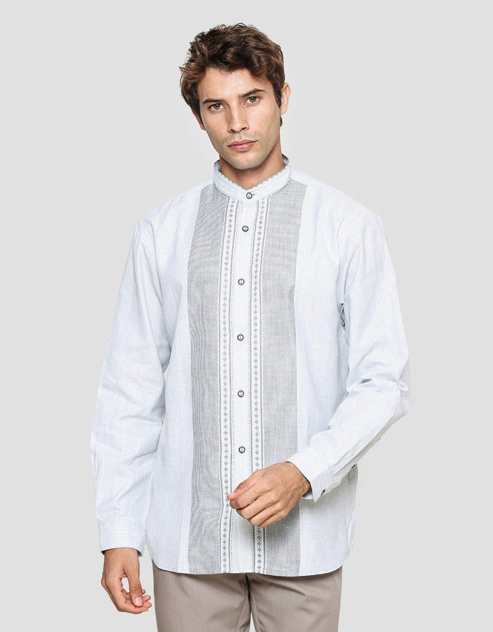 Details Yd Pintu 2 Garis Koko Lengan Panjang Pria