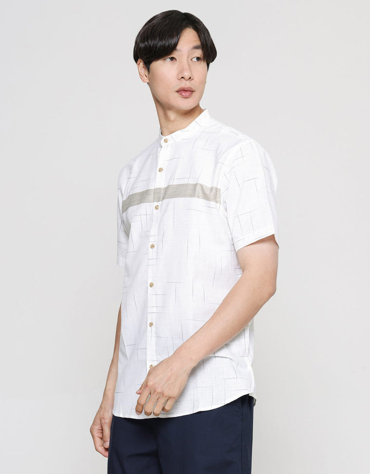 Abstract Lines Details Men's Short Sleeve Koko Shirt