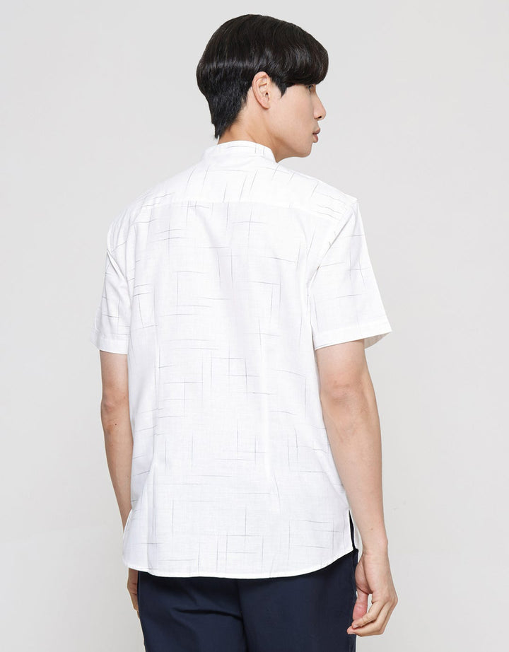 Abstract Lines Details Men's Short Sleeve Koko Shirt