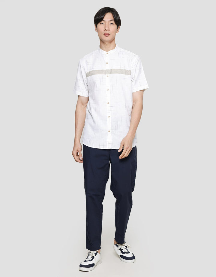 Abstract Lines Details Men's Short Sleeve Koko Shirt