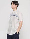 Details Contrast Lines Men's Short Sleeve Koko Shirt