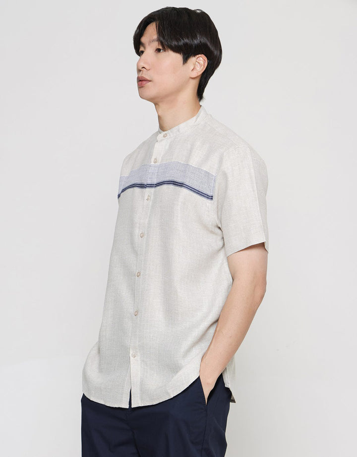 Details Contrast Lines Men's Short Sleeve Koko Shirt