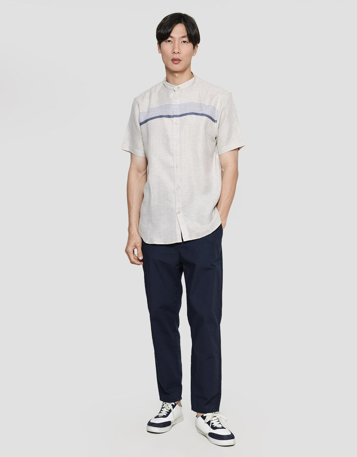 Details Contrast Lines Men's Short Sleeve Koko Shirt