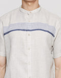 Details Contrast Lines Men's Short Sleeve Koko Shirt