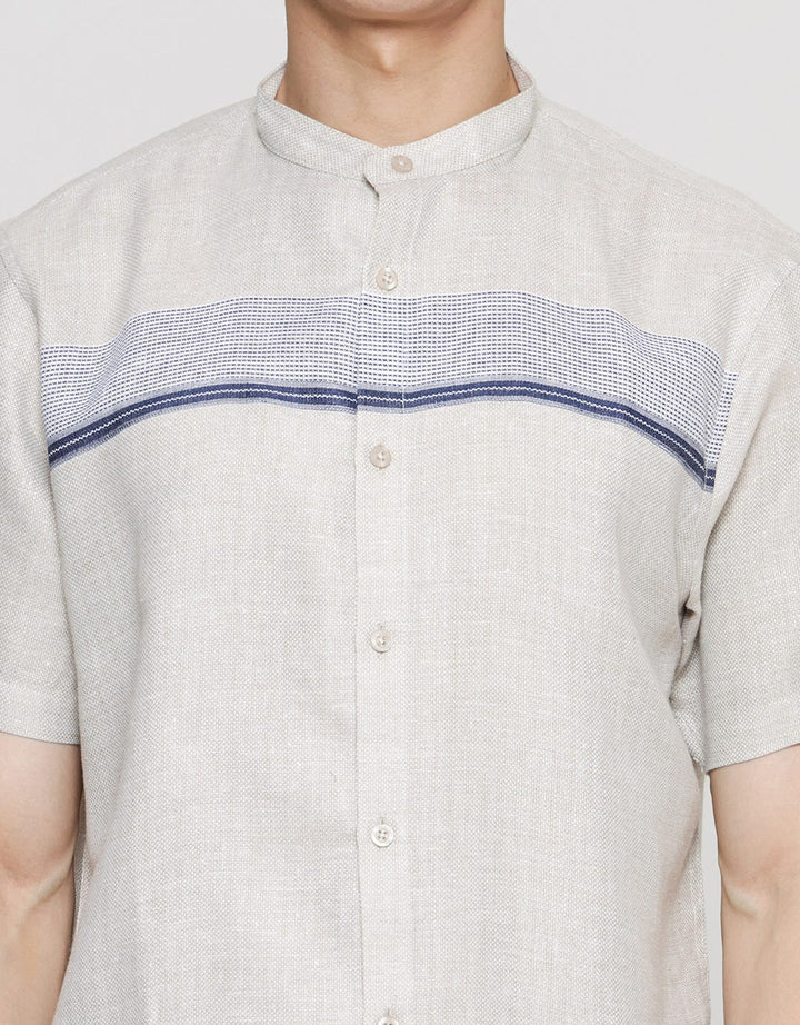 Details Contrast Lines Men's Short Sleeve Koko Shirt