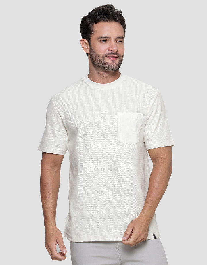 Details Solid Texture With Pocket Dennis Fit Men's Short Sleeve T-Shirt