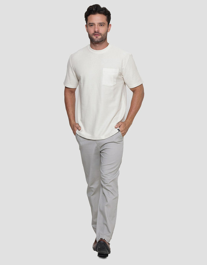 Details Solid Texture With Pocket Dennis Fit Men's Short Sleeve T-Shirt