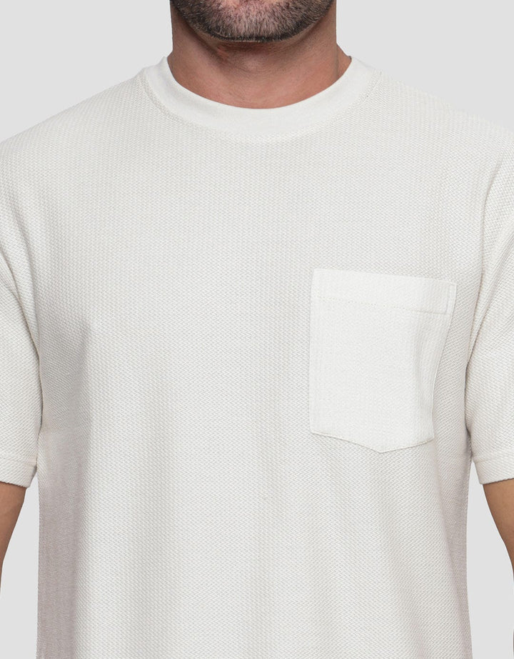 Details Solid Texture With Pocket Dennis Fit Men's Short Sleeve T-Shirt