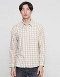 Details Checks Flannel Robby Fit Men's Long Sleeve Shirt