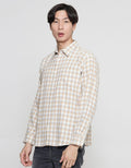 Details Checks Flannel Robby Fit Men's Long Sleeve Shirt