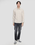 Details Checks Flannel Robby Fit Men's Long Sleeve Shirt