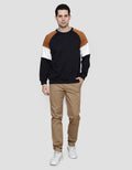 Details of Men's Solid Cut Neck Sweater