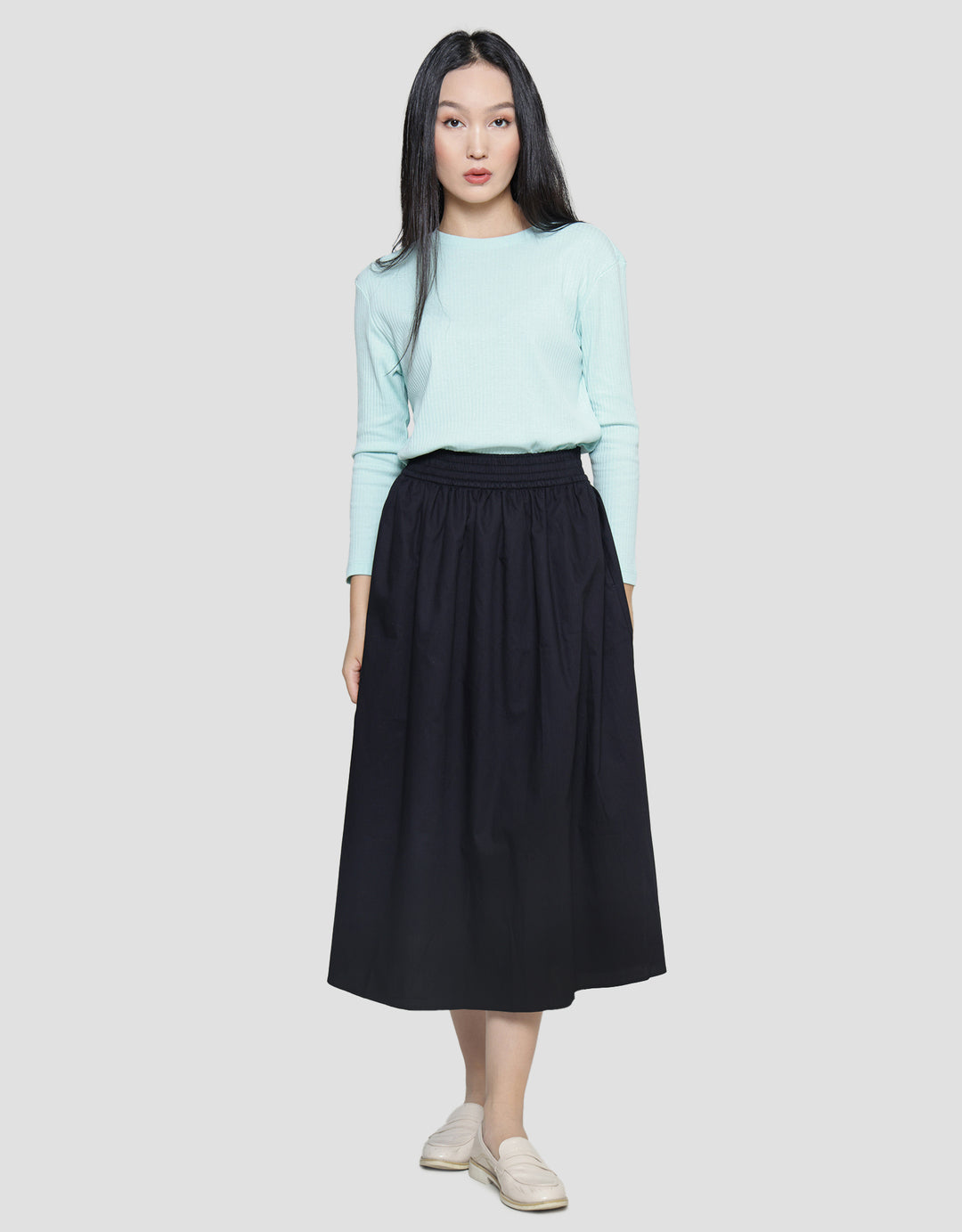 Suko Woven Bottom Women's Midi Skirt