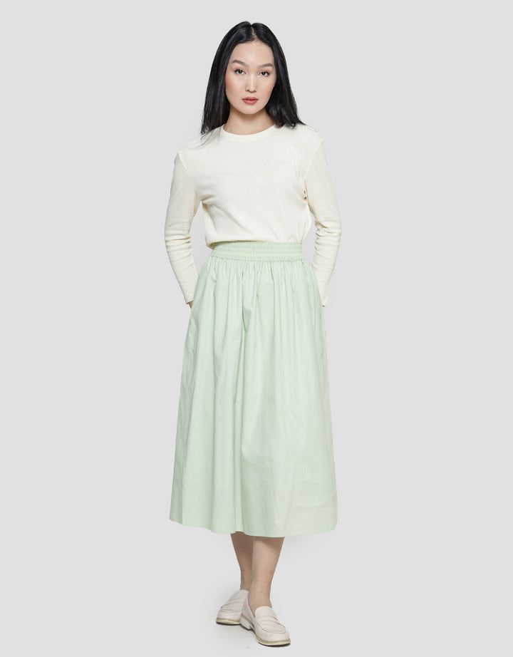 Suko Woven Bottom Rok Midi Wanita