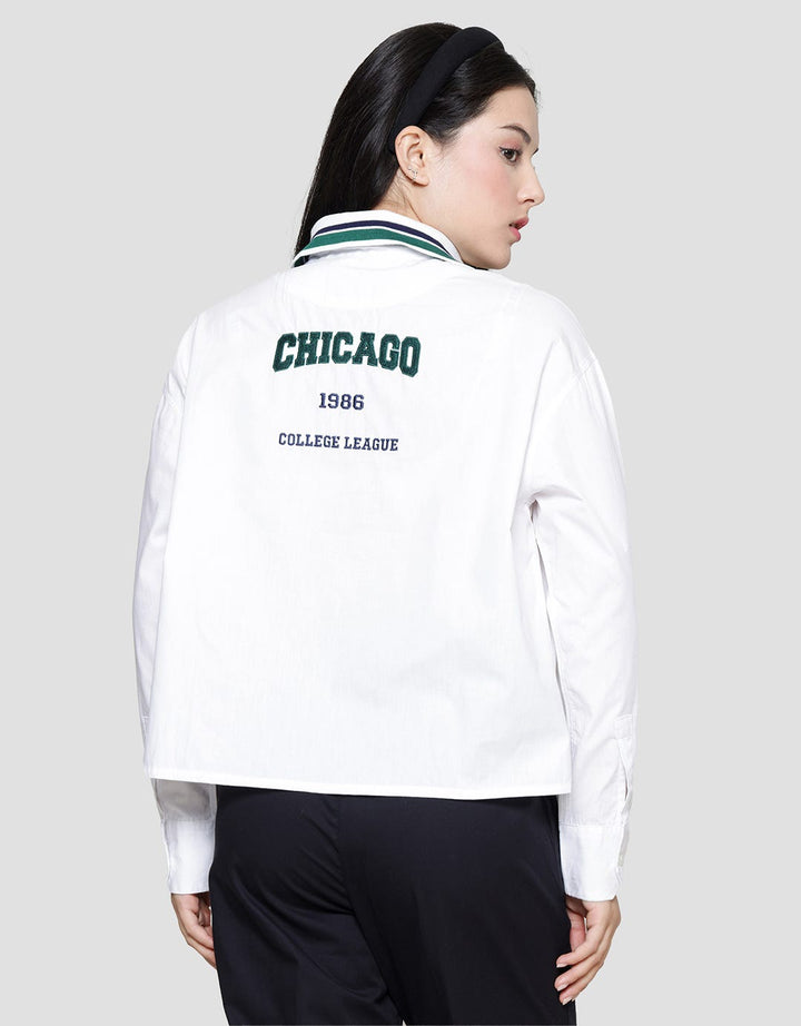 Nevada Collar Embro Kemeja Wanita