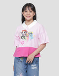 Character Powerpuff Girls Collar Kaos Anak Perempuan