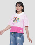 Character Powerpuff Girls Collar Kaos Anak Perempuan