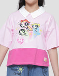 Character Powerpuff Girls Collar Kaos Anak Perempuan