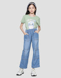 Nevada Wideleg With Stropper Cargo Denim Anak Perempuan