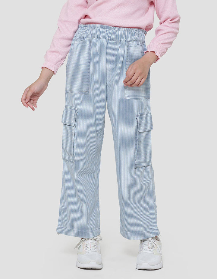 Nevad Cargo Stripes With Stropper Celana Denim Anak Perempuan