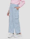 Nevad Cargo Stripes With Stropper Celana Denim Anak Perempuan