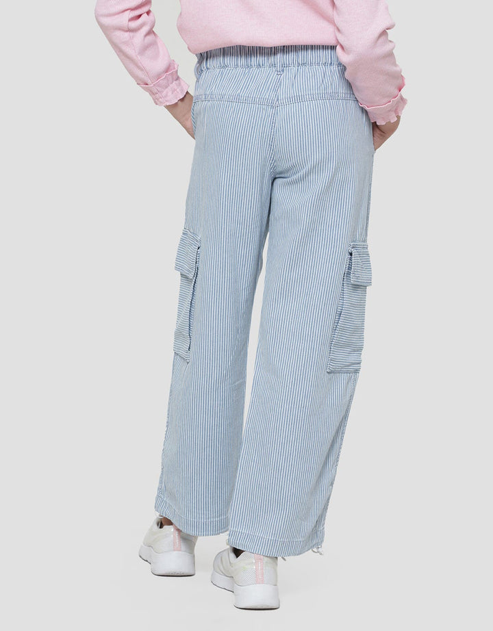 Nevad Cargo Stripes With Stropper Celana Denim Anak Perempuan