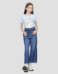 Nevada Denim Long Pants Cargo Wideleg Washed With Pita Anak Perempuan