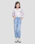 Nevada Jogger Denim Washed Anak Perempuan With Tali Pinggang