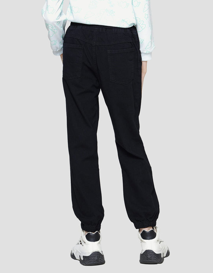 Nevada Solid Washed Girls Jogger Pants