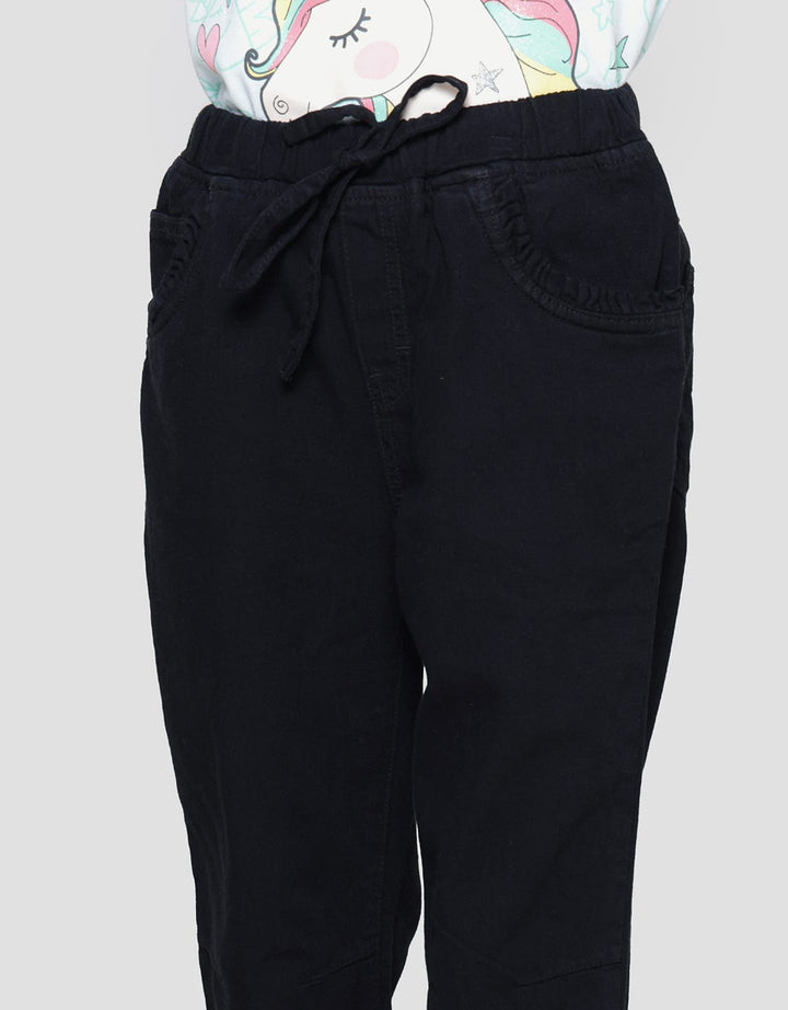 Nevada Solid Washed Girls Jogger Pants