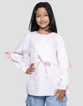 Nevada Flower Round Neck Kemeja Anak Perempuan