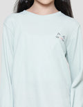 Nevada Texture Round Neck Kaos Anak Perempuan