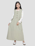 Nevada Overall Hoodie Inner Maxi Dress Wanita