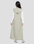 Nevada Overall Hoodie Inner Maxi Dress Wanita